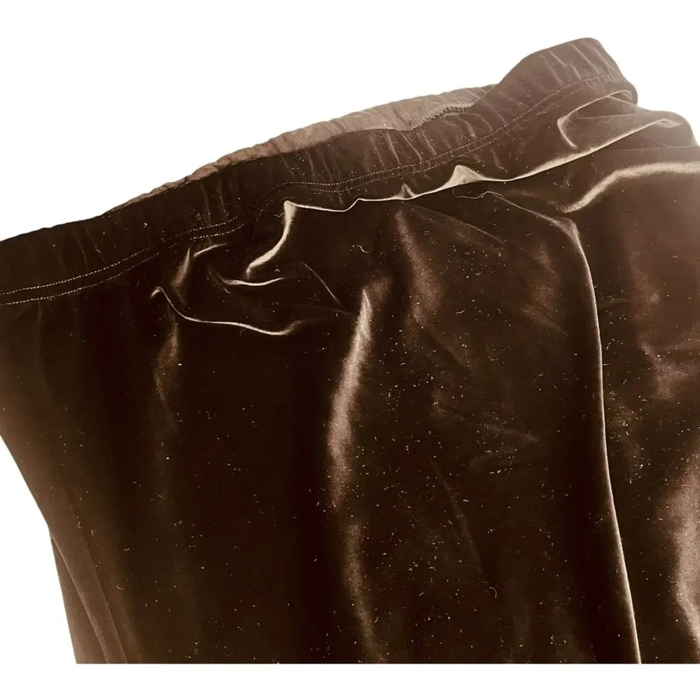Bobi Los Angeles by Revolve Velvet Ruched Midi Skirt - Picture 6 of 12